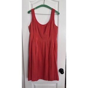 Nine West Orange Sleeveless Fit & Flare Dress Size 8. Front SLASH Pockets